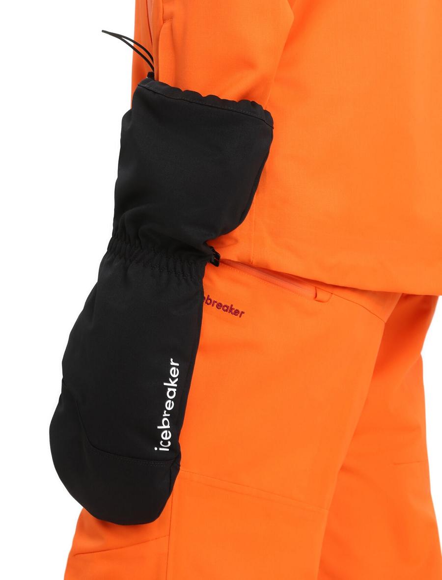 Rękawiczki Icebreaker Unisex MerinoLoft™ Mittens Damskie Czarne | PL 1454KORI